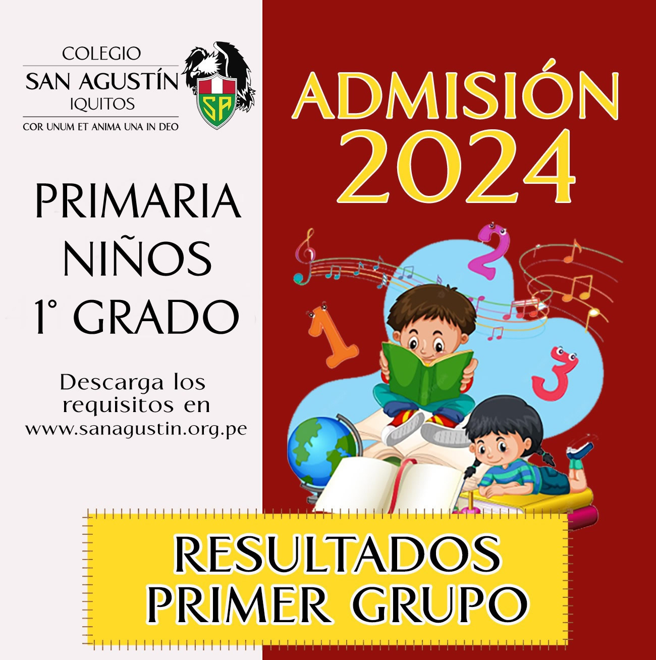 RELACIÓN DE ALUMNOS ADMITIDOS DE 1ER. GRADO PRIMARIA 2024 - PRIMER GRUPO