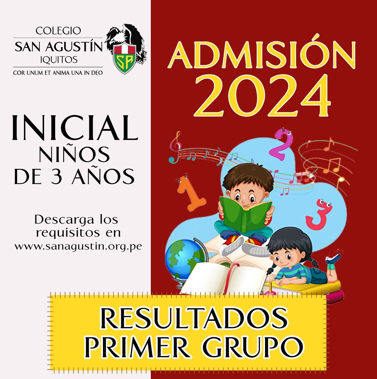 RELACIÓN DE ALUMNOS ADMITIDOS PARA 3 AÑOS INICIAL 2024 - PRIMER GRUPO